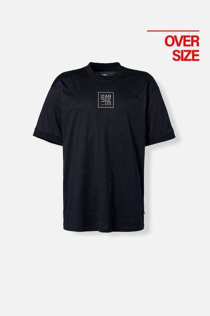  POLERA  DE MOVIES NEGRA ESTAMPADA EN ESPALDA PARA HOMBRE